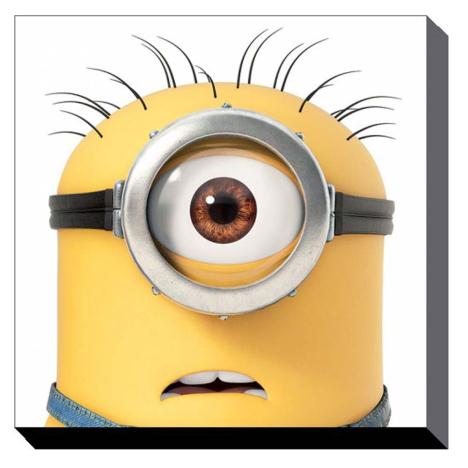 Minion Carl Close Up Canvas Print (60cm x 60cm) 